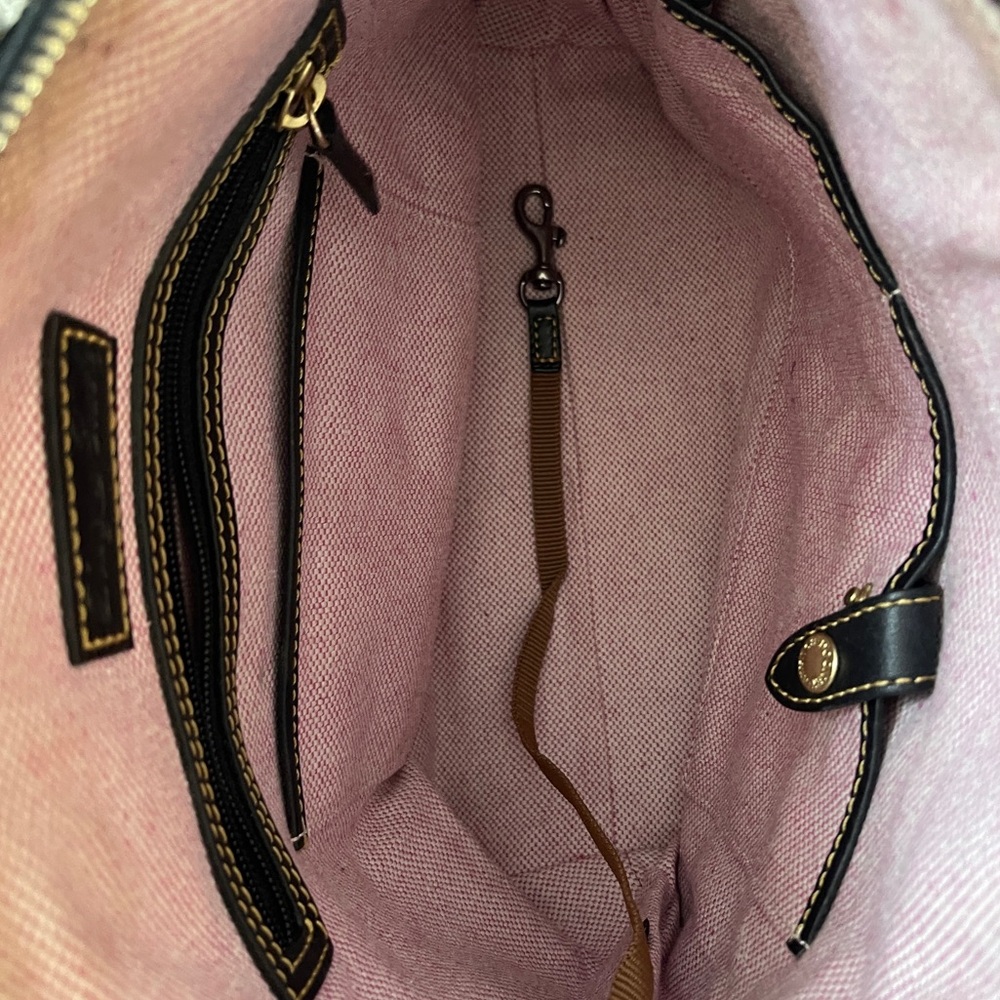 Dooney & Bourke Pebbled Florentine Leather Satchel Bag Crossbody (Like New!) - Picture 9 of 10